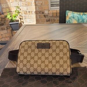 GUCCI Monogram Canvas Fanny Pack/Belt Bag